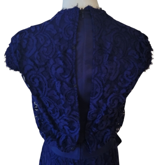 Tadashi Shoji Purple Lace Floor Length Dress Size 2 - Picture 6 of 7